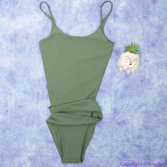 NEW Free People X Mare Perpetua Essential One Piece Swimsuit In Sage, L - Picture 3 of 16